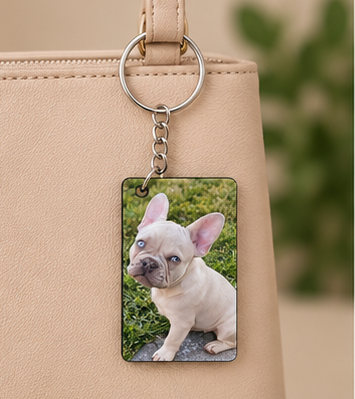 Personalized Rectangle Photo Keychain