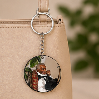 Personalized Circle Photo Keychain