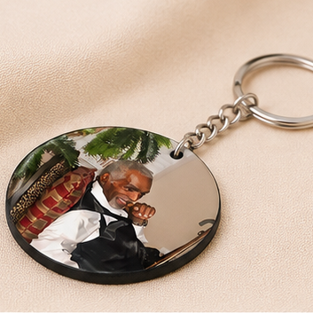 Personalized Circle Photo Keychain