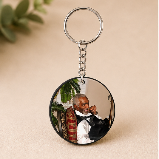 Personalized Circle Photo Keychain