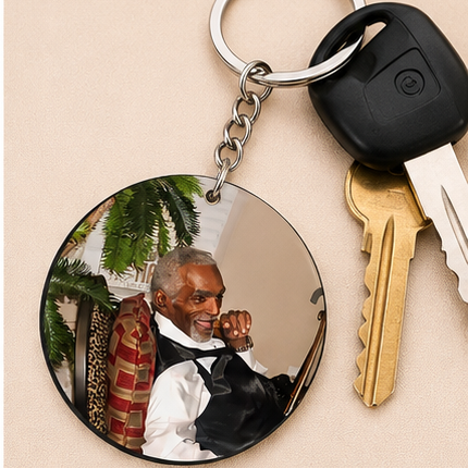 Personalized Circle Photo Keychain