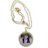 30mm Custom Photo Rhinestone Pendant Necklace