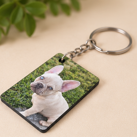 Personalized Rectangle Photo Keychain