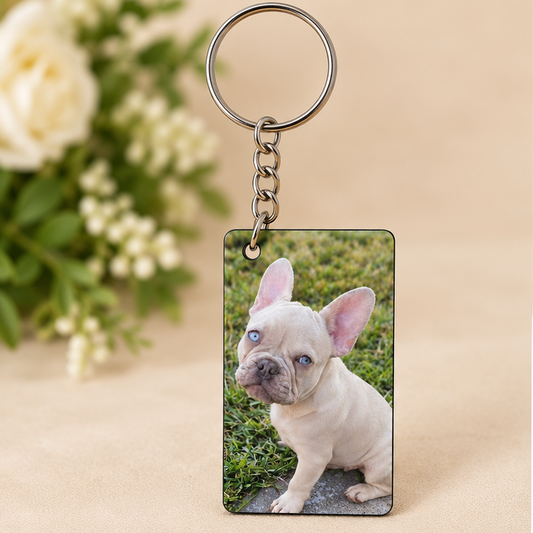 Personalized Rectangle Photo Keychain