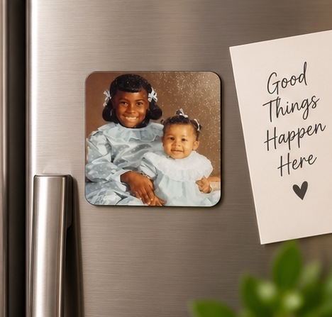 Personalized Square Photo Magnet
