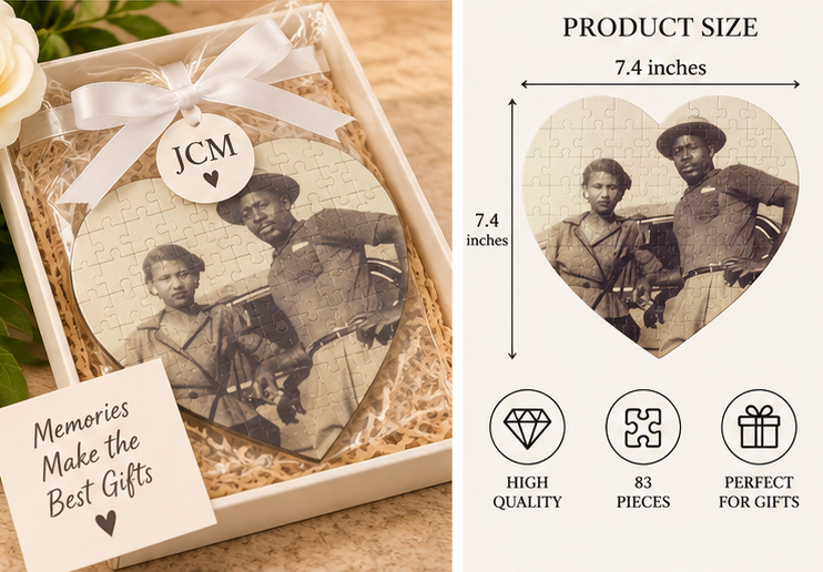 Personalized Heart Photo Puzzle