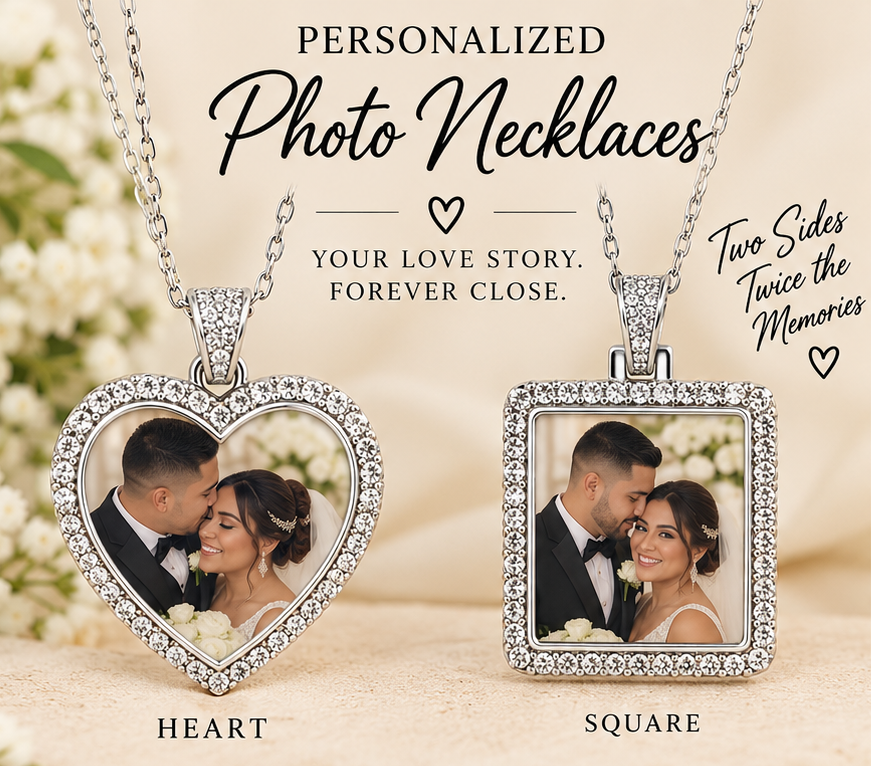 Personalized Double-Sided Photo Necklace