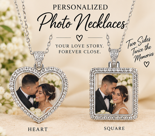 Personalized Double-Sided Photo Necklace