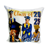 Custom White Satin Photo Pillow