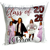 Custom White Satin Photo Pillow